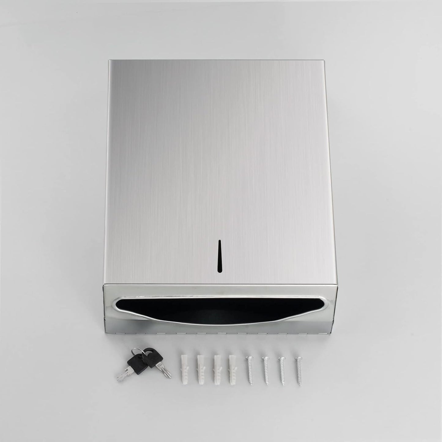 Paper Towel Dispenser Wall Mount - Multifold Trifold Paper Towel Dispensers, Large Capacity Stainless Steel Tissue Holder, Suitable for Bathrooms and Public Places