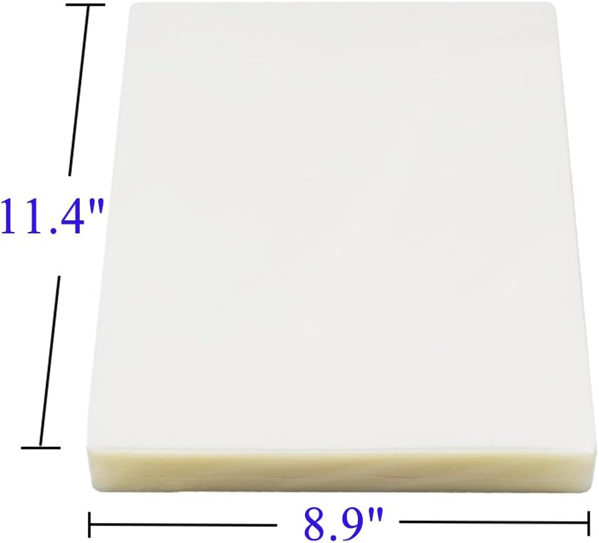 Immuson Thermal Laminating Pouches 8.9 x 11.4, 5 Mil Thickness, Crystal Clear Finish, 200 Pack