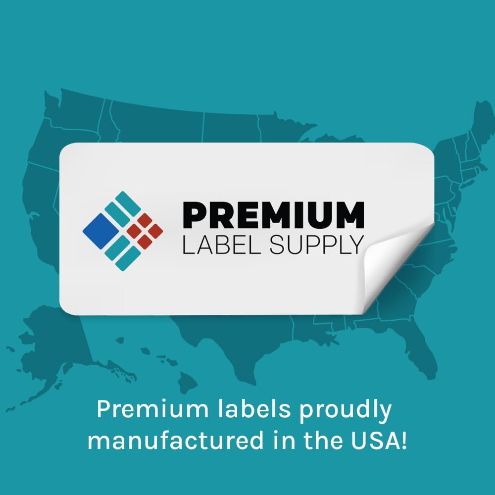 Premium Label Supply Glossy Clear Sticker Round Labels – 1" Circle – Laser/Inkjet Compatible – (63 per Sheet), 100 Sheets – 6,300 Total Adhesive Labels