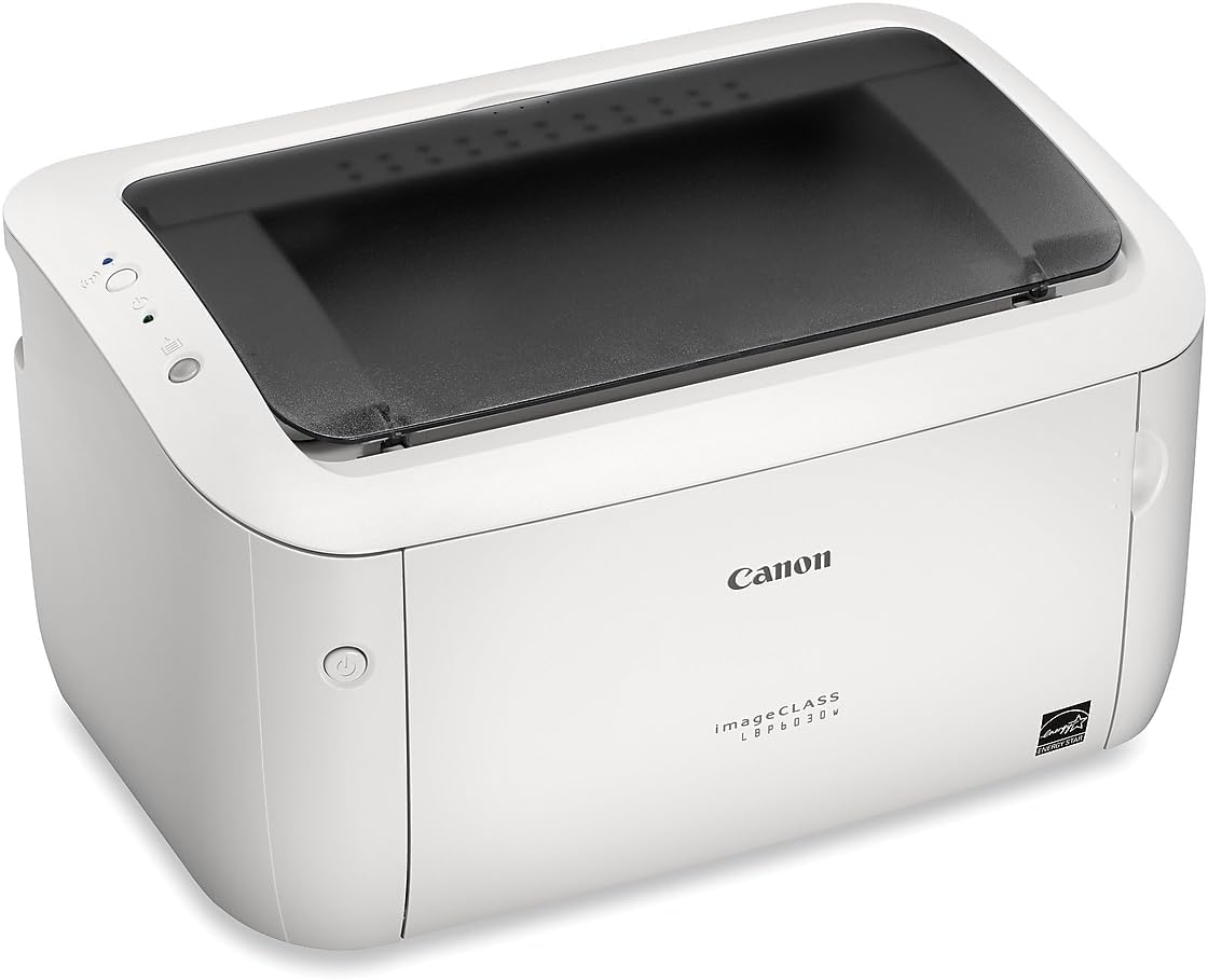 Canon imageCLASS LBP6030w - Monochrome, Wireless Compact Wireless Laser Printer, 1 Year Limited Warranty, 19 PPM, White