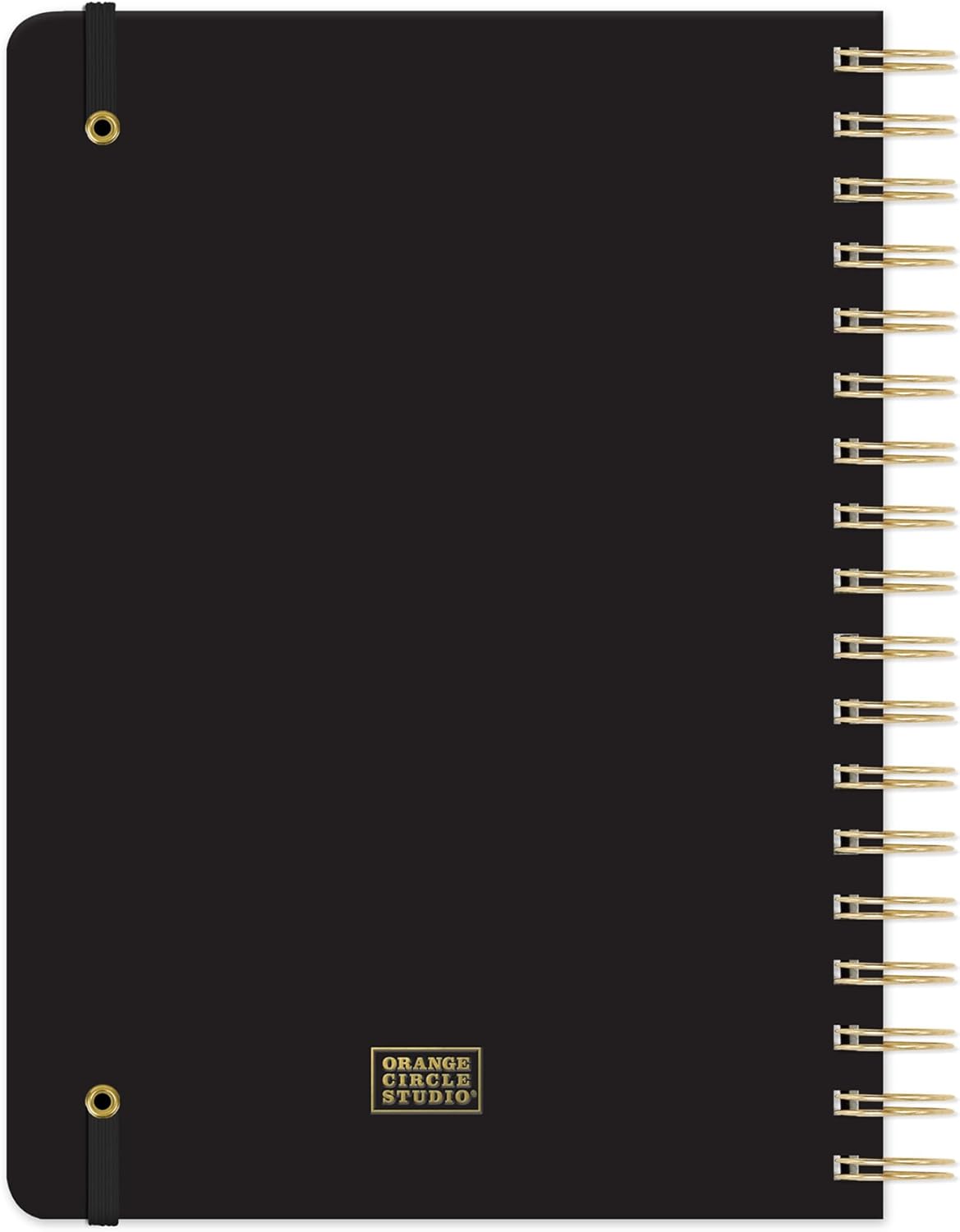 Orange Circle Studio Academic Planner 2025-2026, Amazon Exclusive, Black, Tri-Tab Planners, 17-Month Triple-Section, August 2025 to December 2026, 9.6" x 7", Weekly Monthly Planner Calendar for School or Work, Note Pages