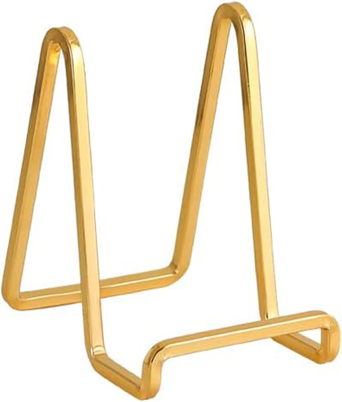 Plate Holder Easel Display Stand - 4.5 inch Metal Plate Stands for Display - Tabletop Picture Stand - Gold Iron Easels for Display Pictures | Photo Frames | Book | Decorative Plates | Plaque - 1 Pack