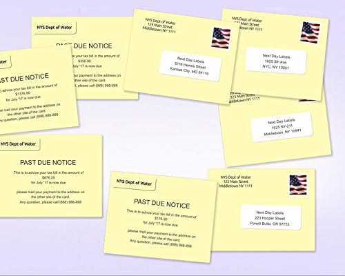 NextDayLabels 8-1/2" x 11" Laser/Inkjet Postcards 4 Per Page, (4-1/4" x 5-1/2" Each Card | Canary, 200 Cards)