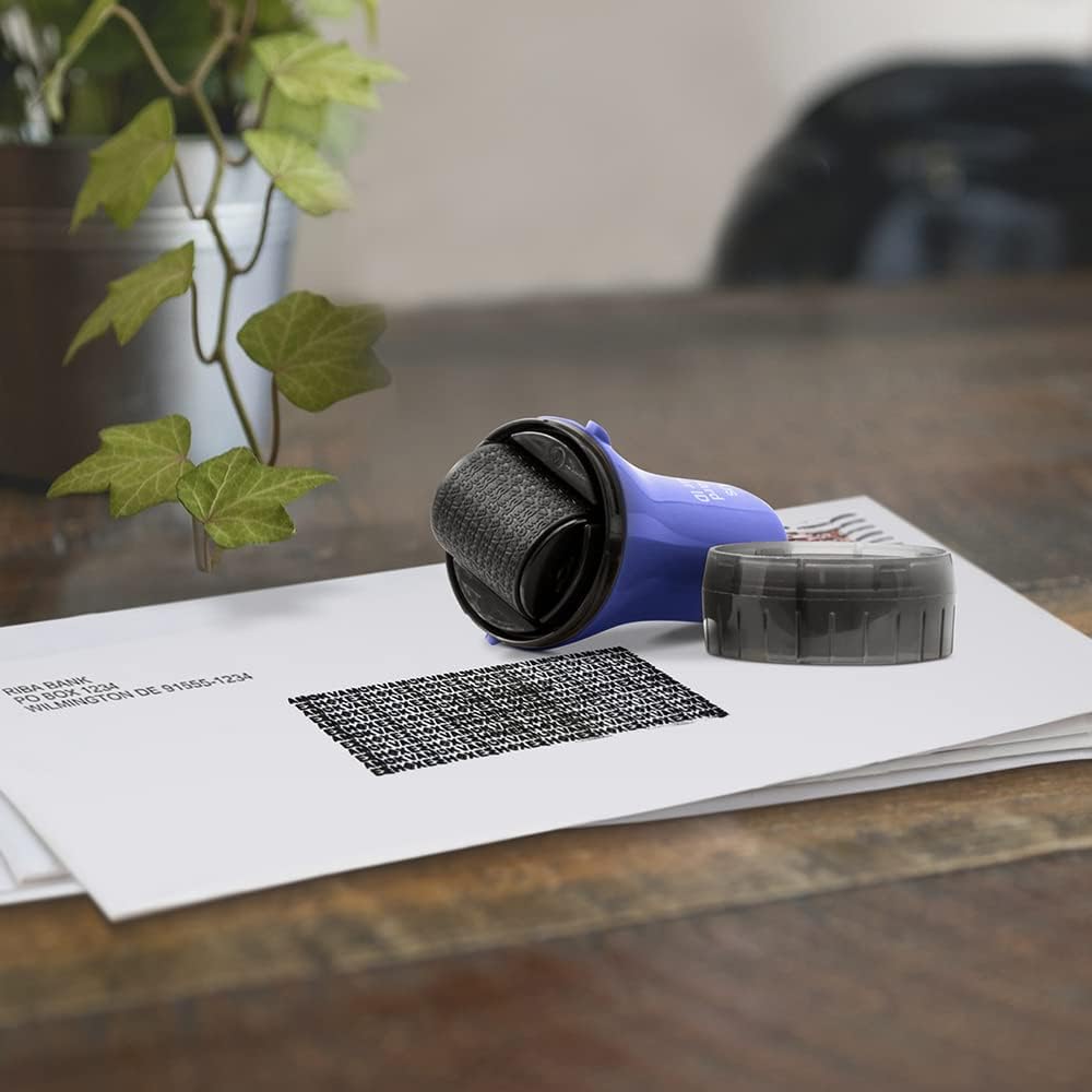 Wide Advanced Security Roller by Guard Your ID for Fast and Easy Privacy Protection, As Seen on TV (3-Pack, Blue)