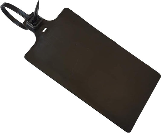 Blank Waterproof Plastic Tags Marker Ties Large Labeling Tags 2.28"×3.94" (50pcs, Black)