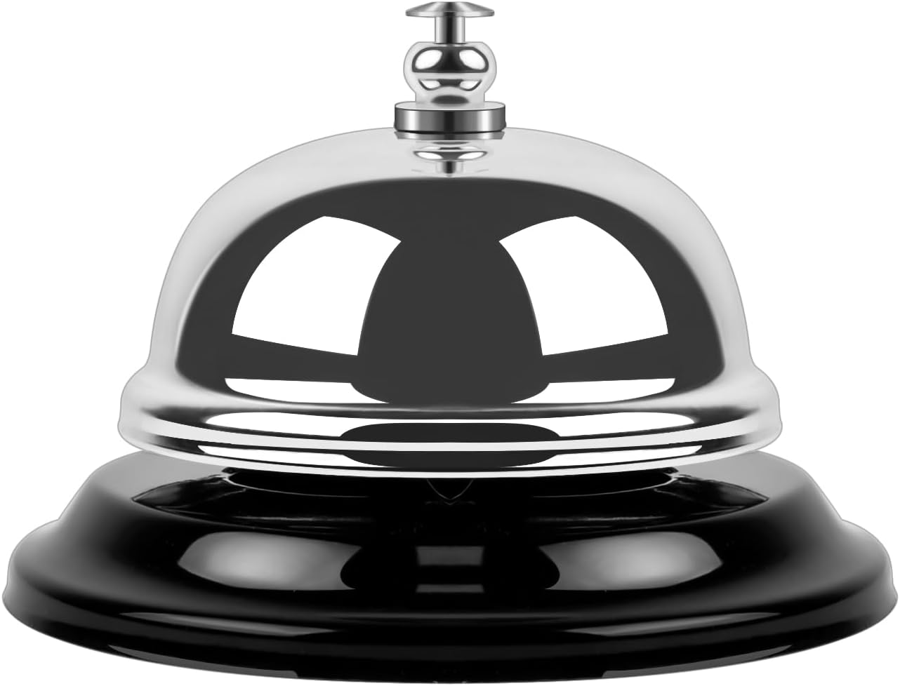 Bell for Desk – Loud & Clear Call Bell with Matte Anti-Rust Steel, Small 3.35" Footprint, Durable Design for Office, Reception, Classroom, and Hotel Use