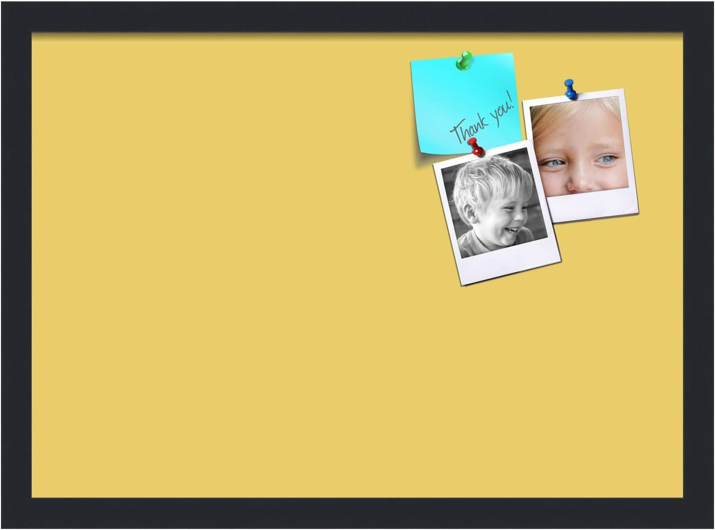 PinPix 21x15 Inch Cork Bulletin Board. This Decorative Framed Pin Board Comes with Honey Pastel Design and a Satin Black Frame. Ideal for Home Office Decor or Message Board (PinPix-1810)