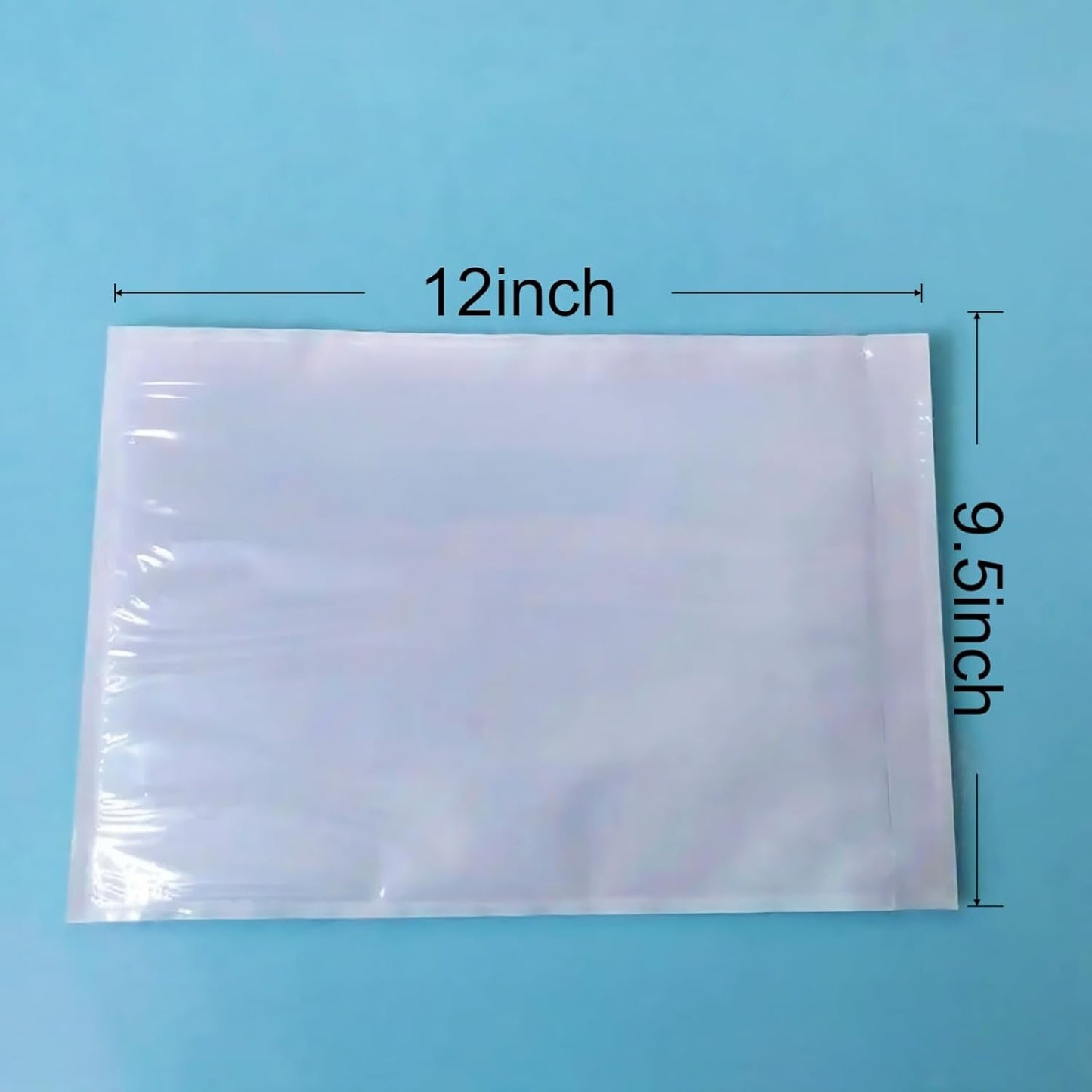 500Pcs Clear Packing List Envelopes, 9.5" x 12" Self-Adhesive Mailing Labels for Envelope, Waterproof Shipping Pouch Enclosed Bags Fit 8.5x11 inch Packing Slip Invoice Sleeves