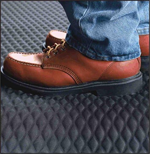 American Floor Mats Hog Heaven Premium 7/8" Black & Black Border 3' x 4' Nitrile Backed Anti-Fatigue Comfort Mat