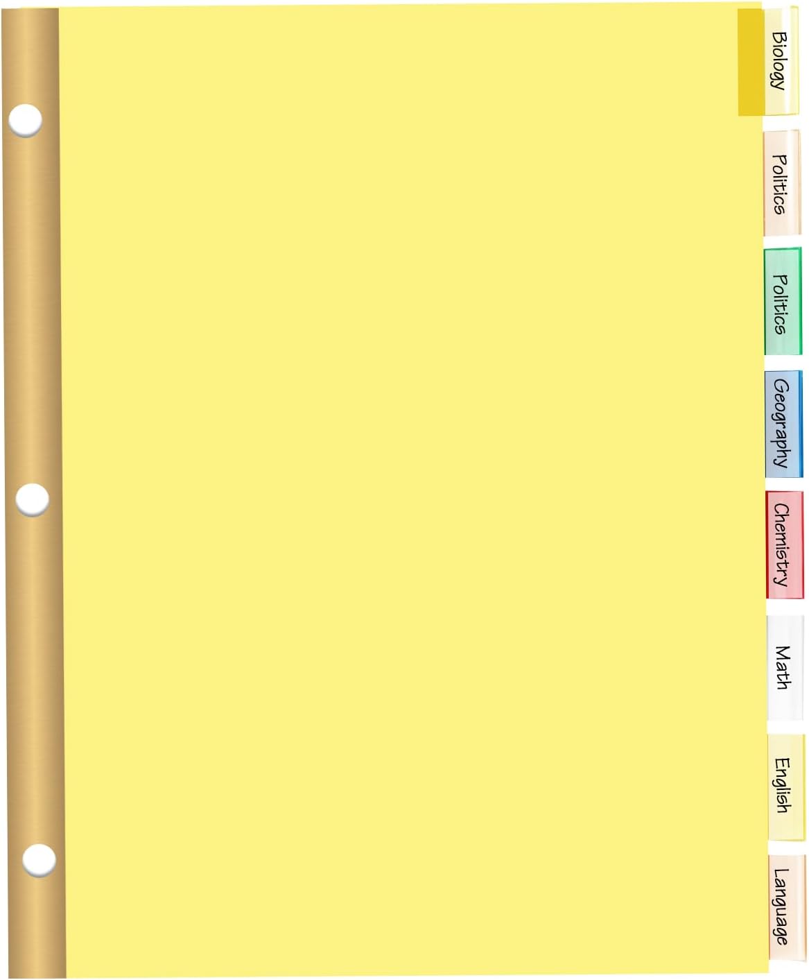 Binder Divider, PANDRI 120 Pack Binder Index Dividers with 8 Insertable Multicolor Big Tabs, Letter Size Paper Binder Divider for School Office Home Business