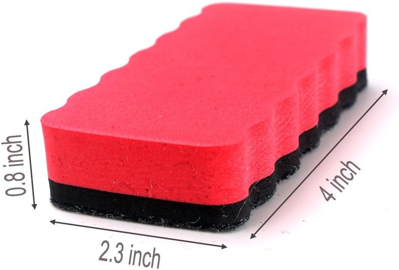 4 Pack Magnetic White Board Eraser for Home, School and Office - 4 X 2.3 X 0.8 Inch