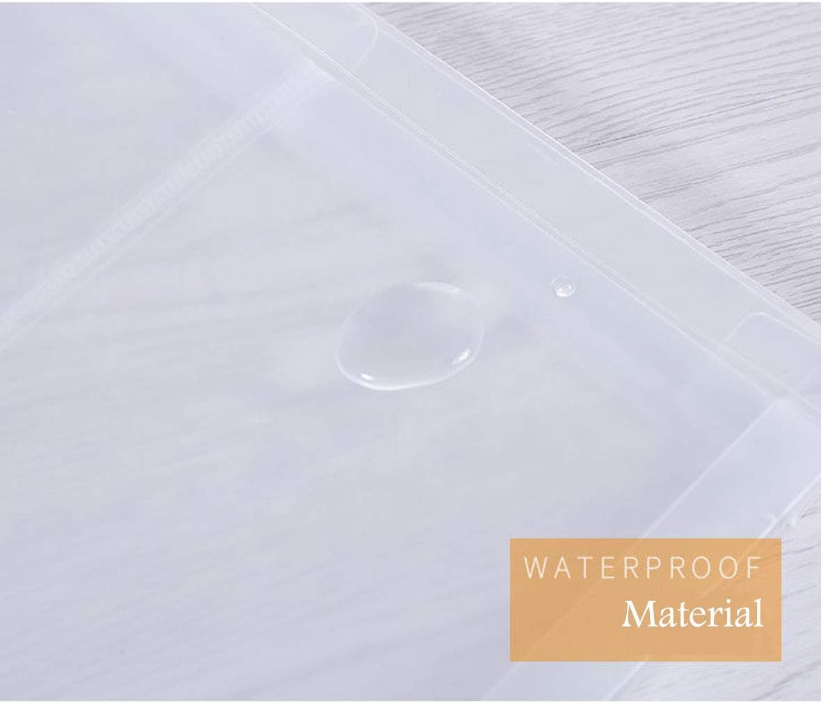 Letter Size Clear Poly Envelopes with String Closure Top Opening Folder Pack of 20 Bottom with Expanding Gusset