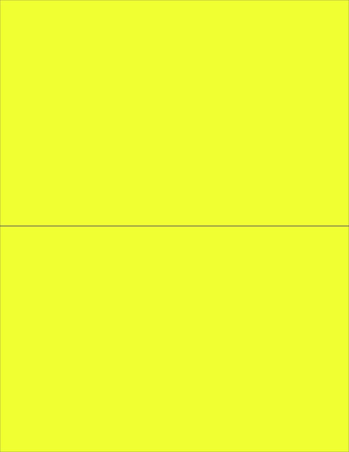 NextDayLabels - 8-1/2 x 11 Neon Color High Light Fluorescent Labels for Laser & Inkjet Printer (Yellow Fluorescent, 8-1/2" x 5-1/2" - 2 Per Page | 200 Labels)
