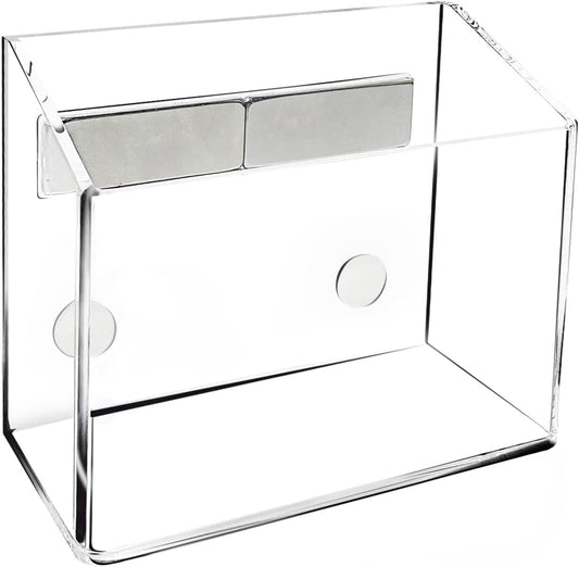 Simetufy Magnetic Pen Holder, Magnetic Dry Erase Marker Holder, magnetic pen holder for refrigerator, whiteboard , Pens, Pencils, Non-slip Acrylic Magnetic Marker Holder- Transparent, 1 Pack