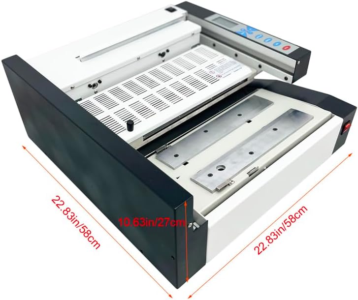 TECHTONGDA Glue Book Binding Machine 110V Automatic Hot Glue Book Binder, Wireless Book Binding Machine with Fault Detection, Adjustable Temperature