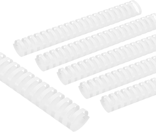 PATIKIL 38mm (1-1/2") Plastic Binding Combs, 50 Pcs 21 Rings Comb Binding Spines 310 Sheet Capacity Letter Size for Binding Paper Sheets Notebook Calendar Picture Album, White