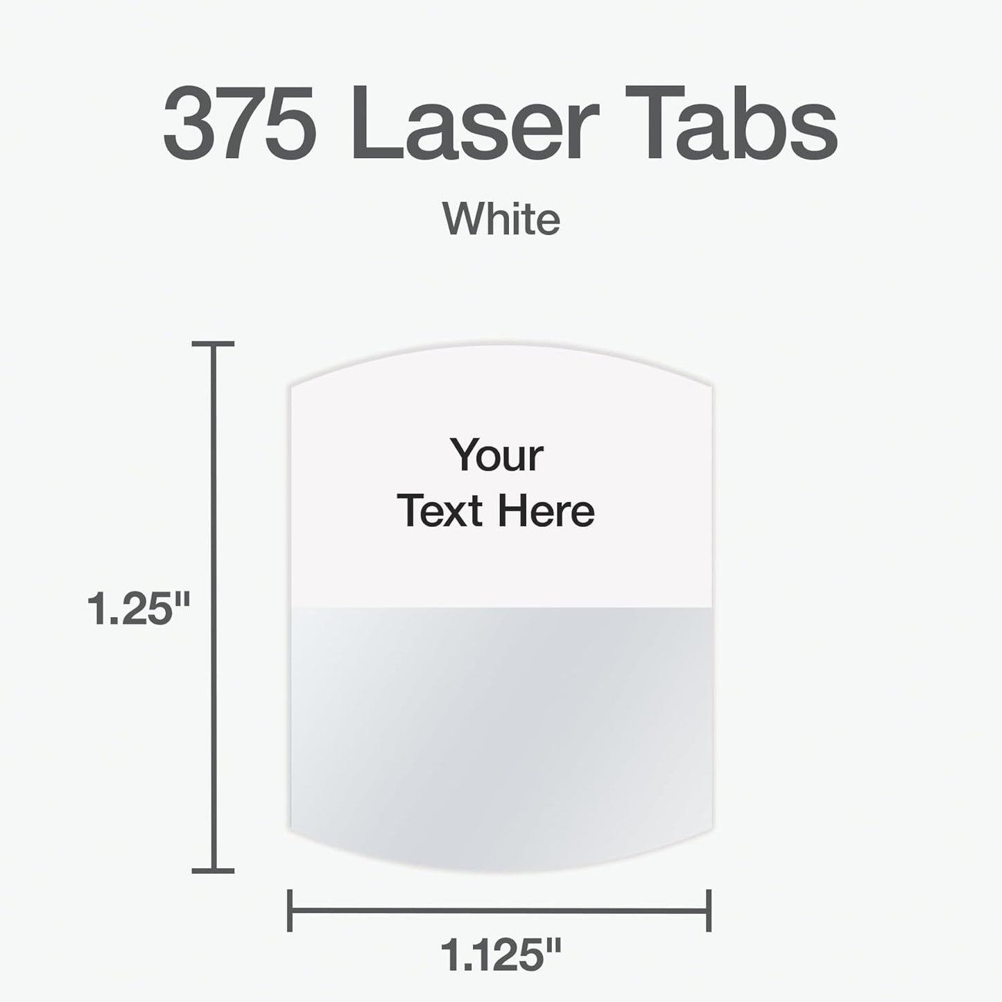 Redi-Tag Laser Index Tabs, Divider Tabs, Permanent Adhesive Index Labels, Customizable Divider Labels, Divider Labels for School, Home and Office, 1-1/8" x 1-1/4", White, 375 Tabs, (B39017)
