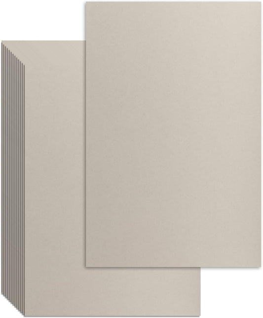 25 Pcs Book Board, Binder Board, Cover Board, Heavy Duty Chipboard for Book Binding, DIY Cardboard (Gray, 10 x 12.5 Inch 100PT)