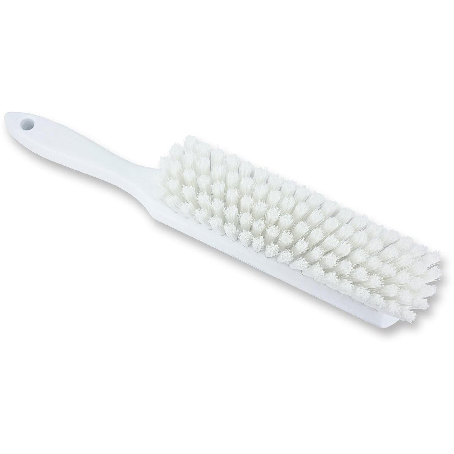 SPARTA Handheld Soft Counter Brush 8 Inch Bristle Span, Multi-Use Dust Brush with 5 Inch Handle for Tables, Countertops, and Delicate Surfaces, Polyester, White, (Pack of 6)