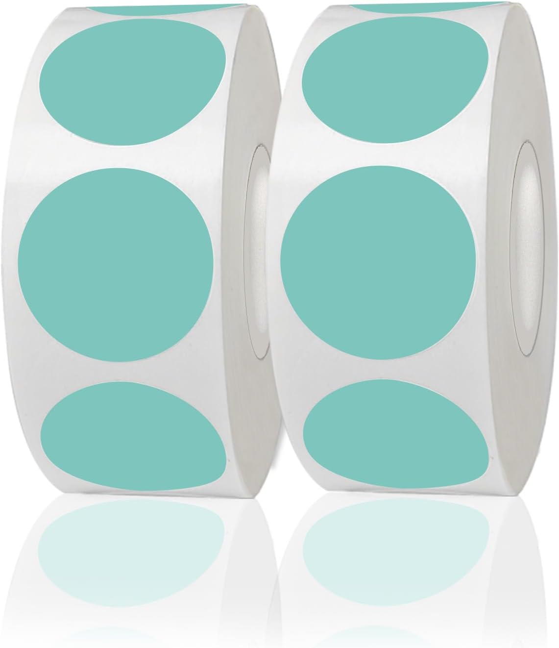 STARLIBOO Colored Dot Stickers, 1 Inch Circle Color Code Label, Waterproof Garage Sale Stickers, Yard Sale Price Labels (2 Rolls/ 1000Pcs, Lake Blue)