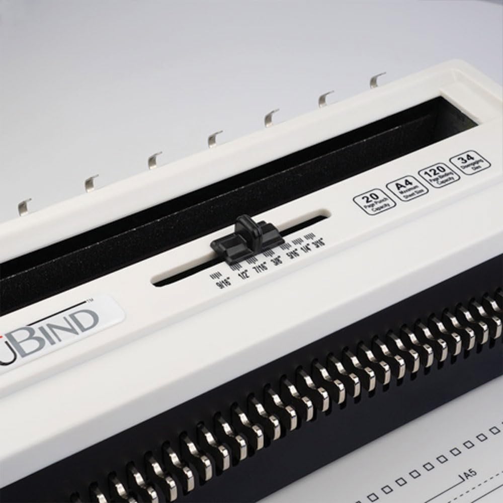 TruBind Manual Wire Binding Machine | 22 Sheet Punch Capacity | Bind up to 120 Sheets | 34 Fully Disengageable Dies | 3:1 Pitch | 2-Year Warranty