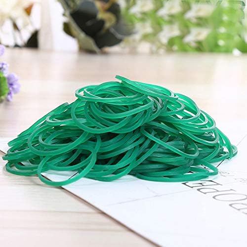 AMUU Rubber Bands 500pcs Green size 10 Small Rubber Bands rubber band for Office School Home Strong Elastic Band Loop Office Supplies Flatten size approximately 1.58 inches