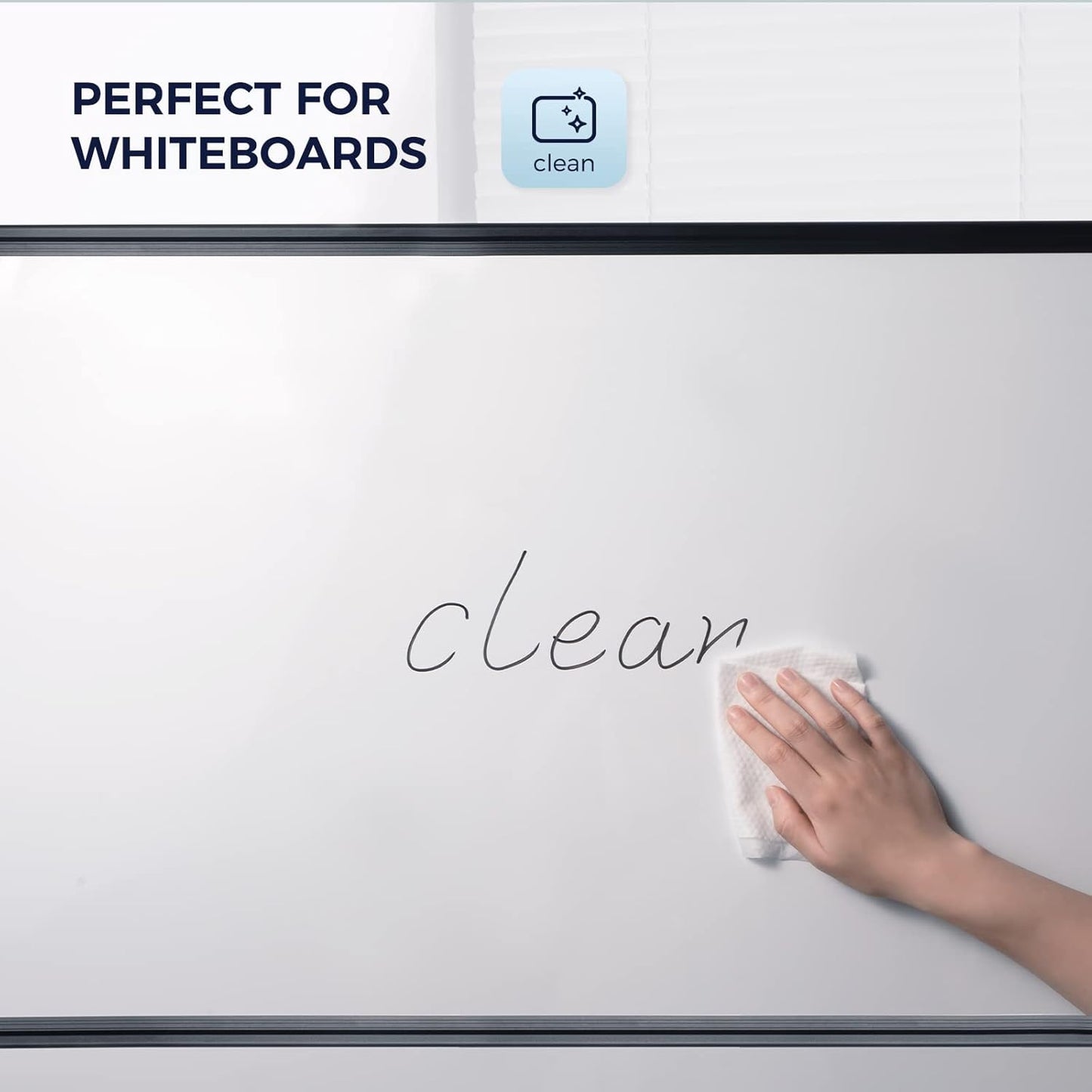 loukin Dry Erase Wipes, Whiteboard Cleaning Wipes, Non-Toxic Cleaning Wipes for Whiteboard, 6 Pack, 50 Wipes Per Pack