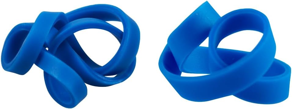 JAM PAPER Colorful Rubber Bands - Sizes 33 & 64 Set - Blue Multi-Purpose Rubberbands - 200/Pack