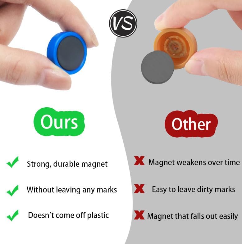 Fridge Magnets, 20 Pcs Small Round Strong Heavy Duty Cute Magnets for Refrigerator, Whiteboard, Locker, Office, Classroom - Blue