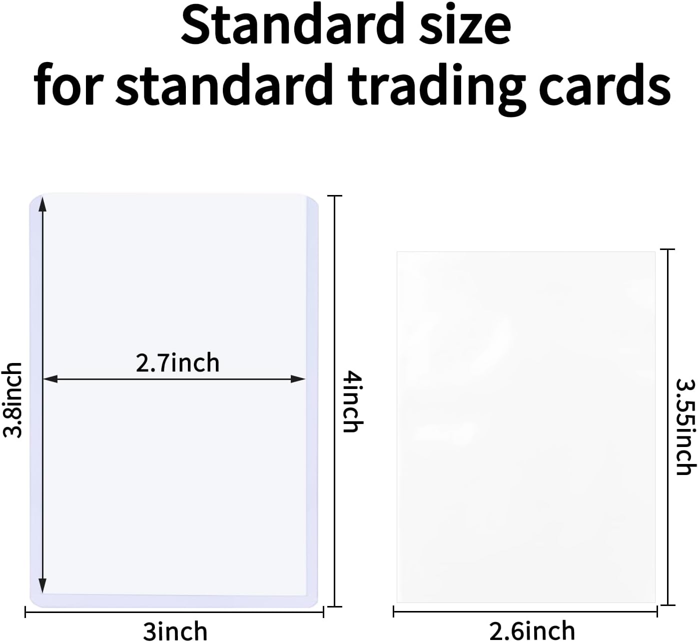 2000Pcs Clear Top Loaders for Cards (1000Pcs Hard Plastic Card Holders & 1000Pcs Card Sleeves) 3" x 4" Toploaders, Card Protector Sleeves for Baseball Cards, Standard Trading Cards