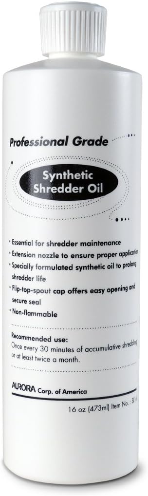 Aurora AU1580MA Professional Grade Shredder and Aurora SL16 Synthetic Shredder Oil