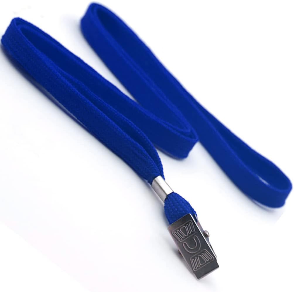 Ollain Badge Lanyards Neck Bulk Cruise Lanyards Lanyard with Clip for ID Card Name Tags Badge Holders (Blue, 100 Pack)