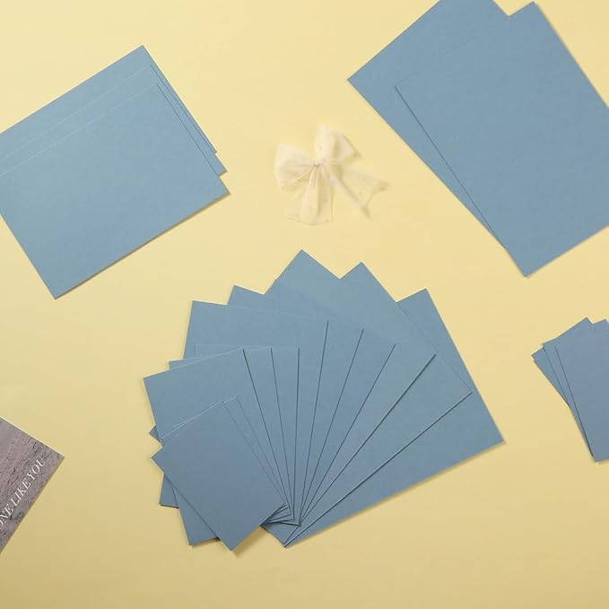 50 Sheets Blank Cardstock Paper 250 GSM Thick Heavy Cards Stock for DIY Art Projects, Card Making, Postcards, Greeting Cards, Birthday Party, Wedding Invitations (Dusty-Blue, 5x7 inches)