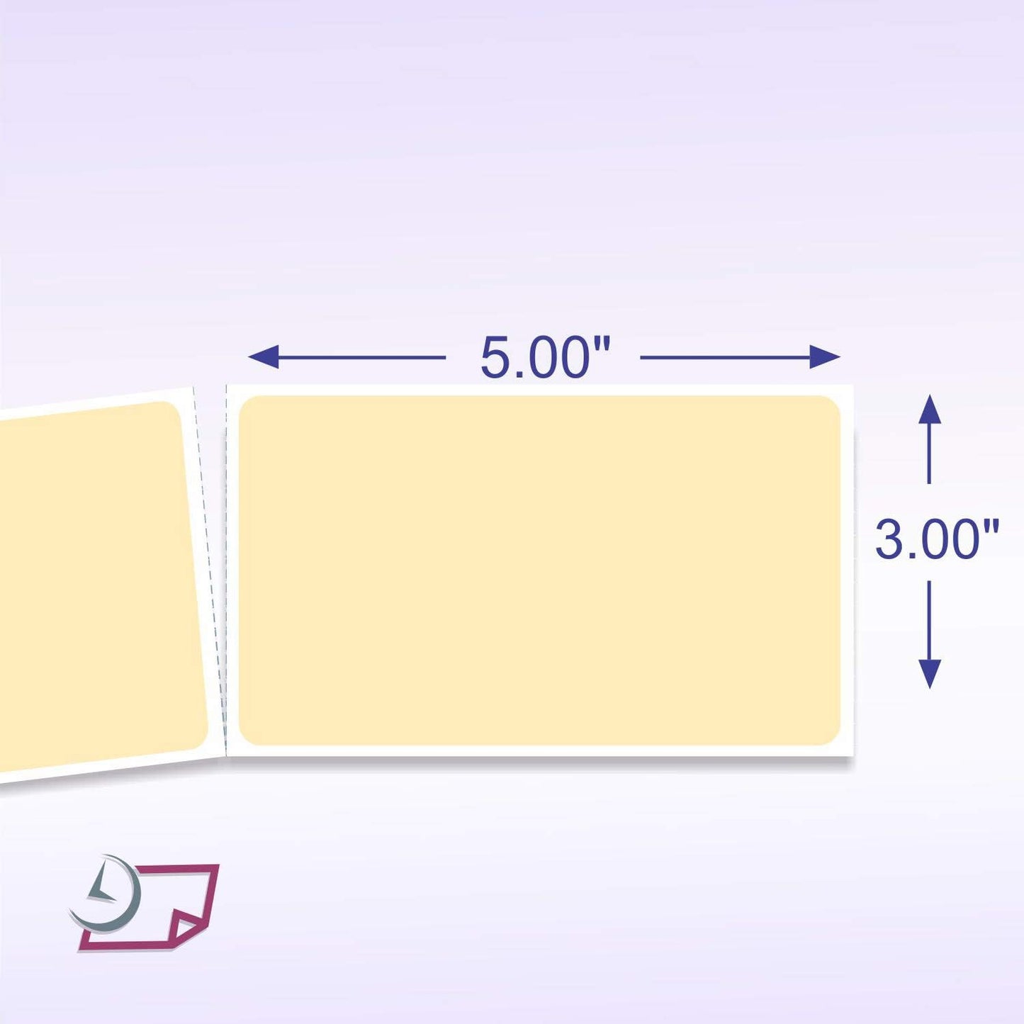 NextDayLabels 500 Rectangle Stickers (3" x 5") - Color Coding Labels Roll - Moving Labels for Boxes, Colored Inventory Stickers for Packing, Organizing, and Storage (Natural)