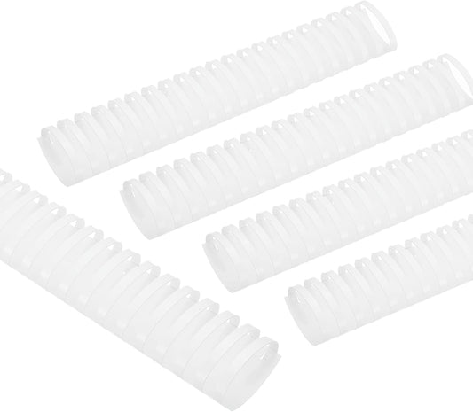 PATIKIL 51mm (2") Plastic Binding Combs, 10 Pcs 21 Rings Comb Binding Spines 450 Sheet Capacity Letter Size for Binding Paper Sheets Notebook Calendar Picture Album, White
