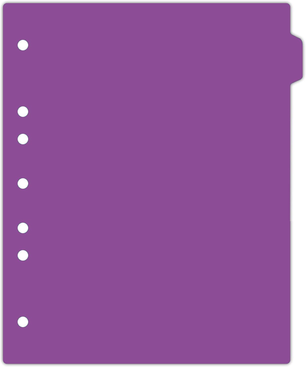 Carstens - Heavy Duty Plastic Ring Binder Dividers, Side Tab, 1/9 Cut, Tab 2 Position, US Letter, Purple, Case of 50, (2618-22CS) - Ideal Medical Chart Dividers or Index Tabs for 3 Ring Binders
