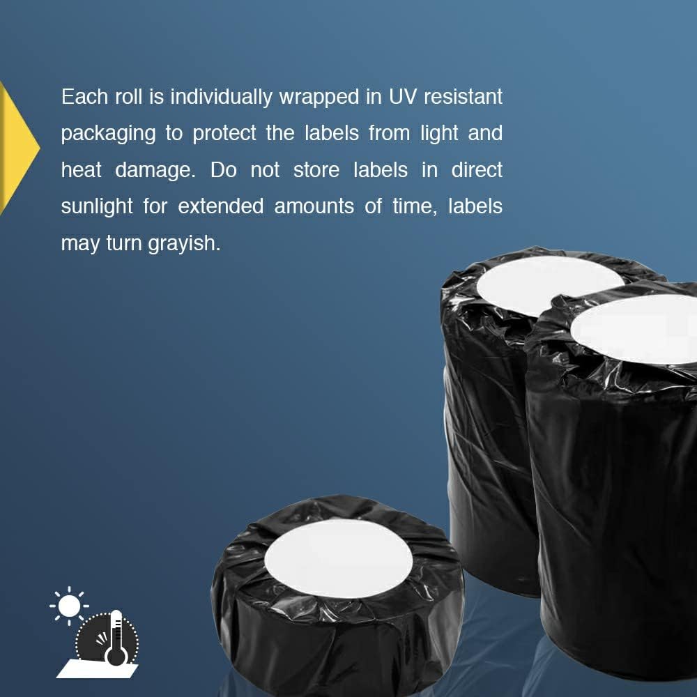 BETCKEY Colored Labels Compatible with Dymo 30332 (1" x 1") Square QR code's Multi-Purpose Labels, Compatible for Dymo LabelWriter 450, 4XL & Zebra Desktop Printers [6 Rolls, Light Blue]