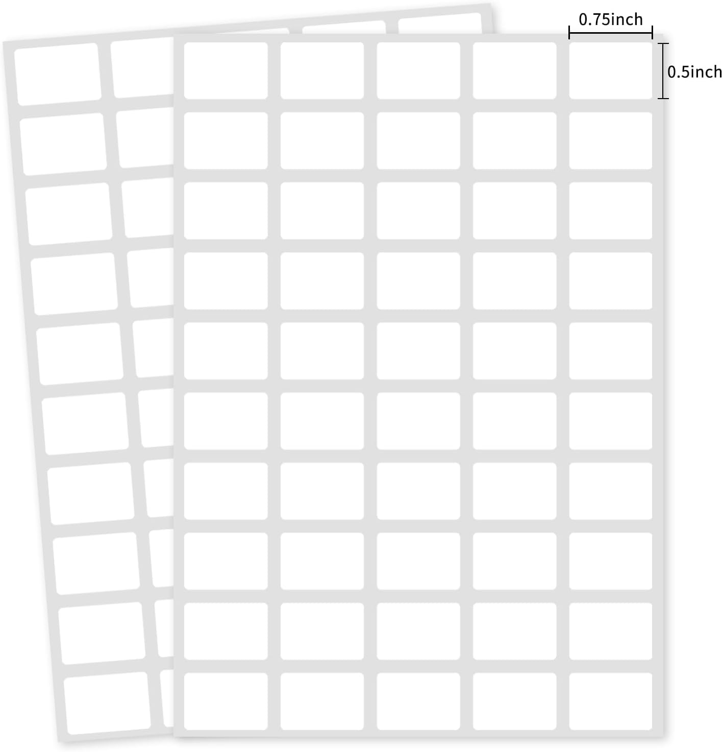 Multi-Use Removable Labels, 1/2" x 3/4",1000 PCS Blank Labels Total,Water/Oil/Tear Resistant/Ink Won't Smudge No Residue
