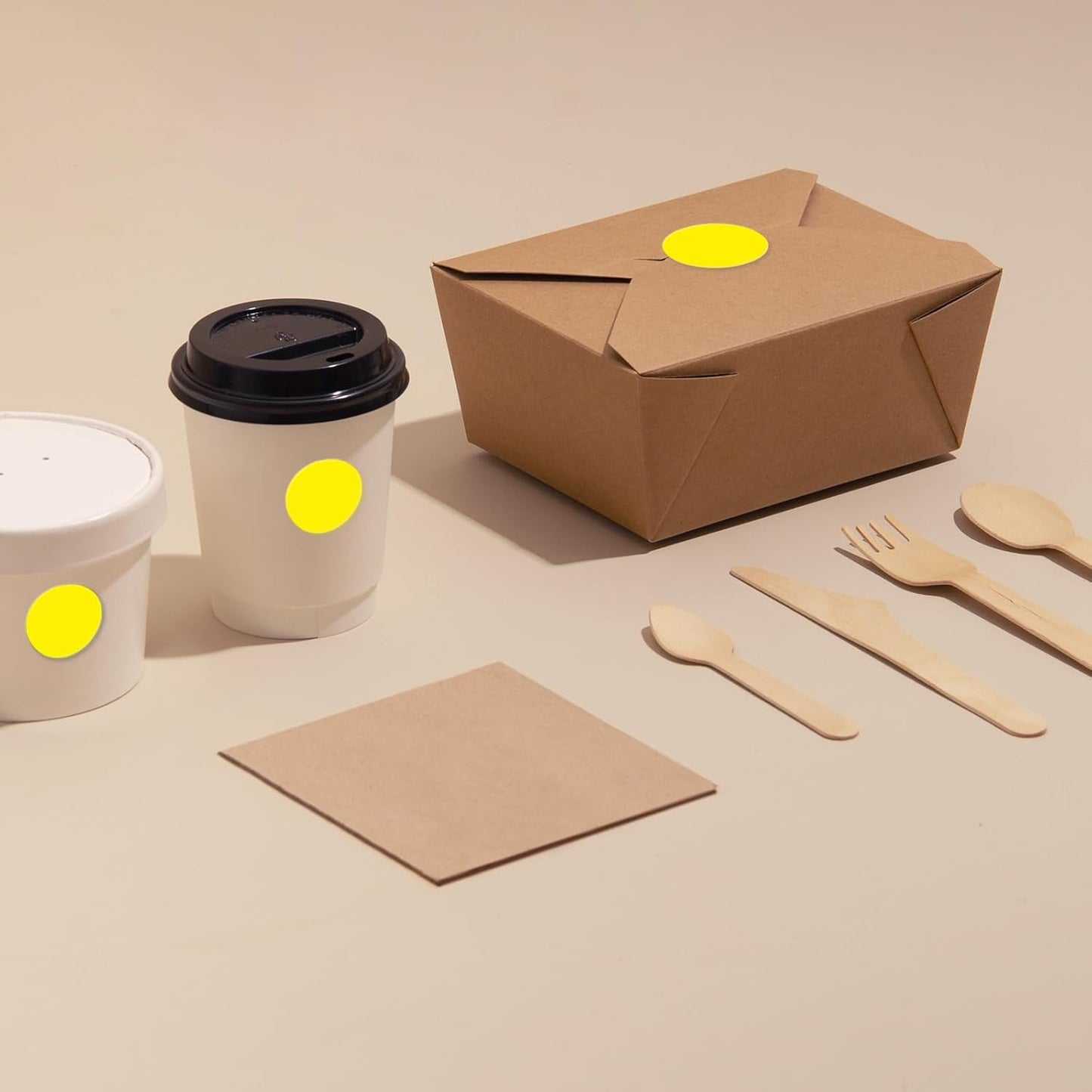 Yellow Dot Stickers 2 Inches Round Sticker, Circle Colored Labels Color Coding Labels for Office Classroom Toddlers Activity 80 Pieces