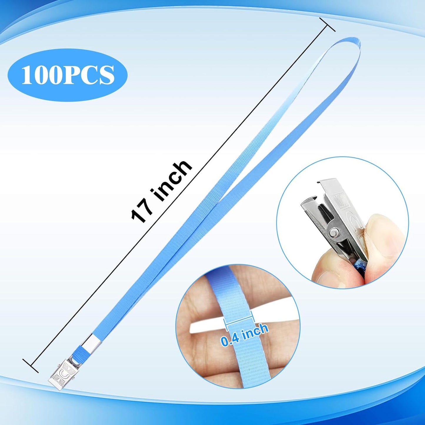 Lanyards for Id Badges,100 Packs Lanyard Bulk with Flat Badge for Name Tag Lanyard ID Holder