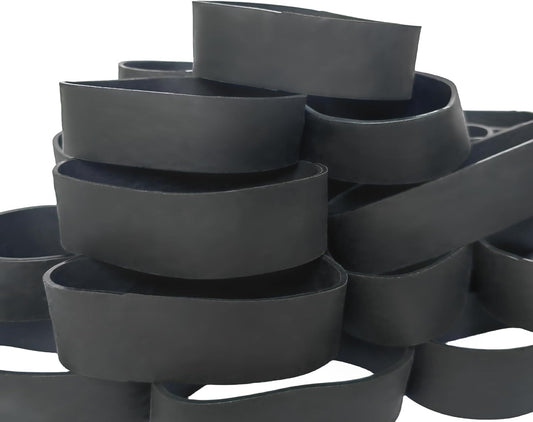 Tactical Rubber Band Black - Heavy Duty UV Heat Cold Resistant Thick Strong Elastic Rubber Bands Outdoor Hiking Backpacking Survival Camping Biking Fixed Item (#94)