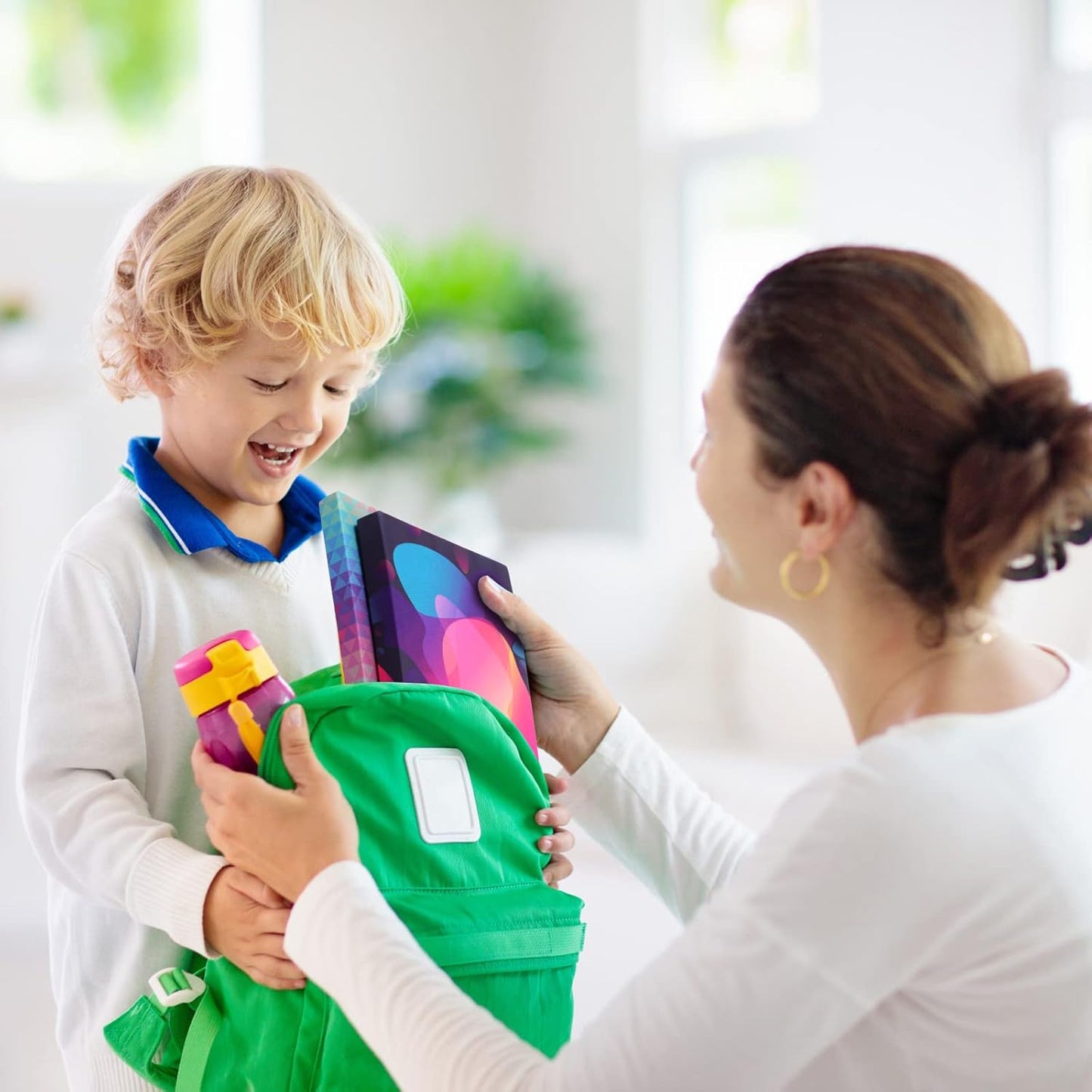 6 Pack Stretchable Book Cover Jumbo Fabric Book Covers Colorful Pattern Print Book Protector Washable Reusable Protective Textbook Cover for Hardcover Textbooks up to 9 x 11 Inch (Stylish Pattern)