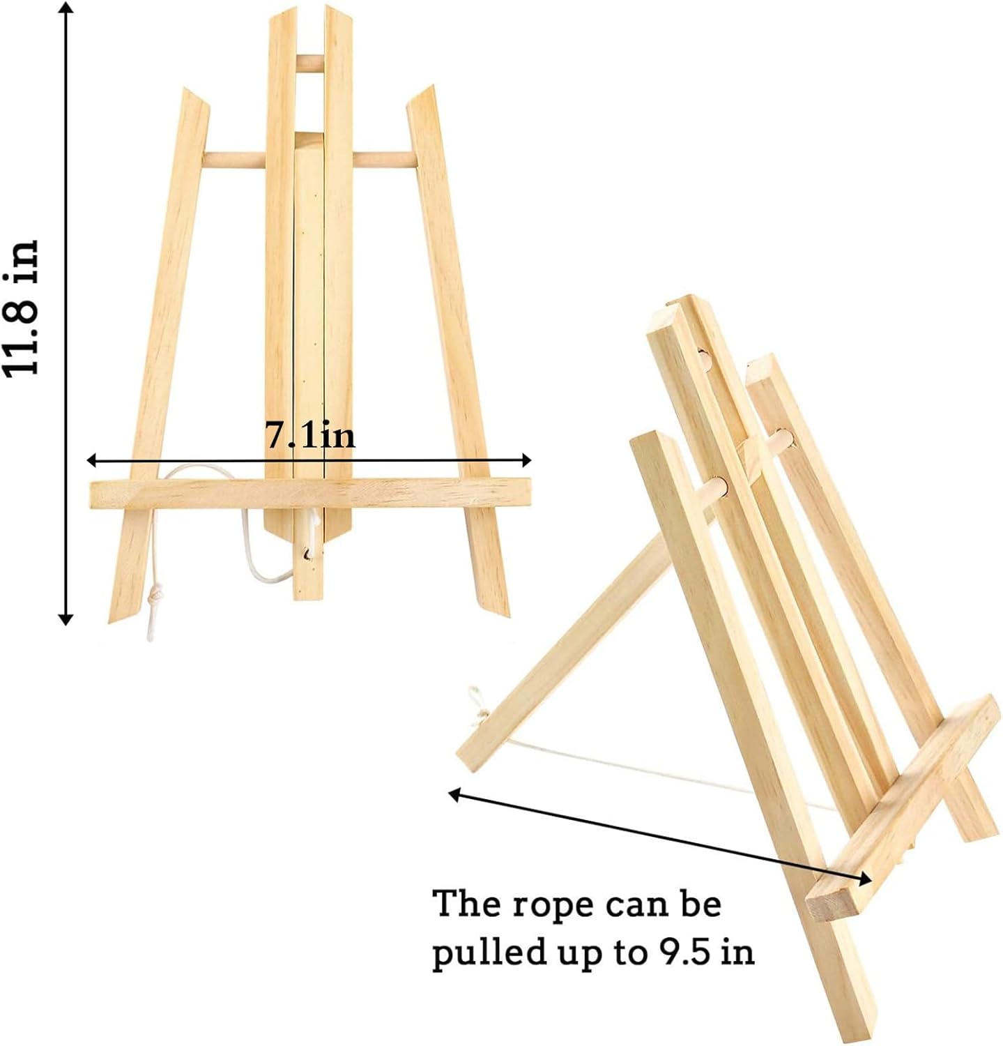 AROIC Wood Easels, Easel Stand for Painting Canvases, Art, and Crafts. (11.8 inch, 10 Pack), Tripod, Painting Party Easel, Kids Student Table School Desktop, Portable Canvas Photo Picture Sign Holder.