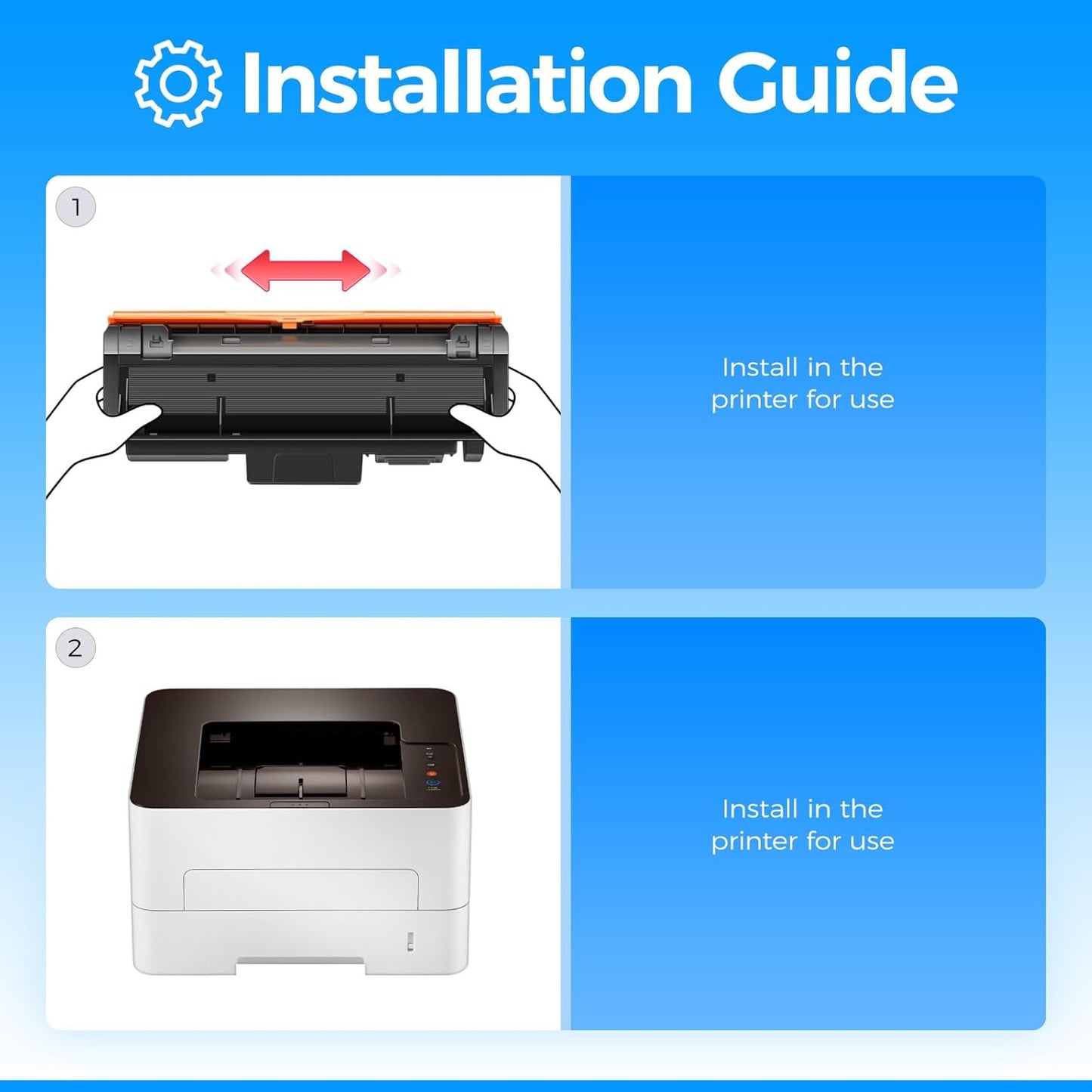 MLT-D118L Toner Cartridge Black 2Pack High-Yield Replacement for Samsung MLT-D118L D118L MLT-D118S Compatible with Samsung Xpress M3015DW M3065FW Multifunctional MFP Printer Ink 8,000 Pages Monochrome