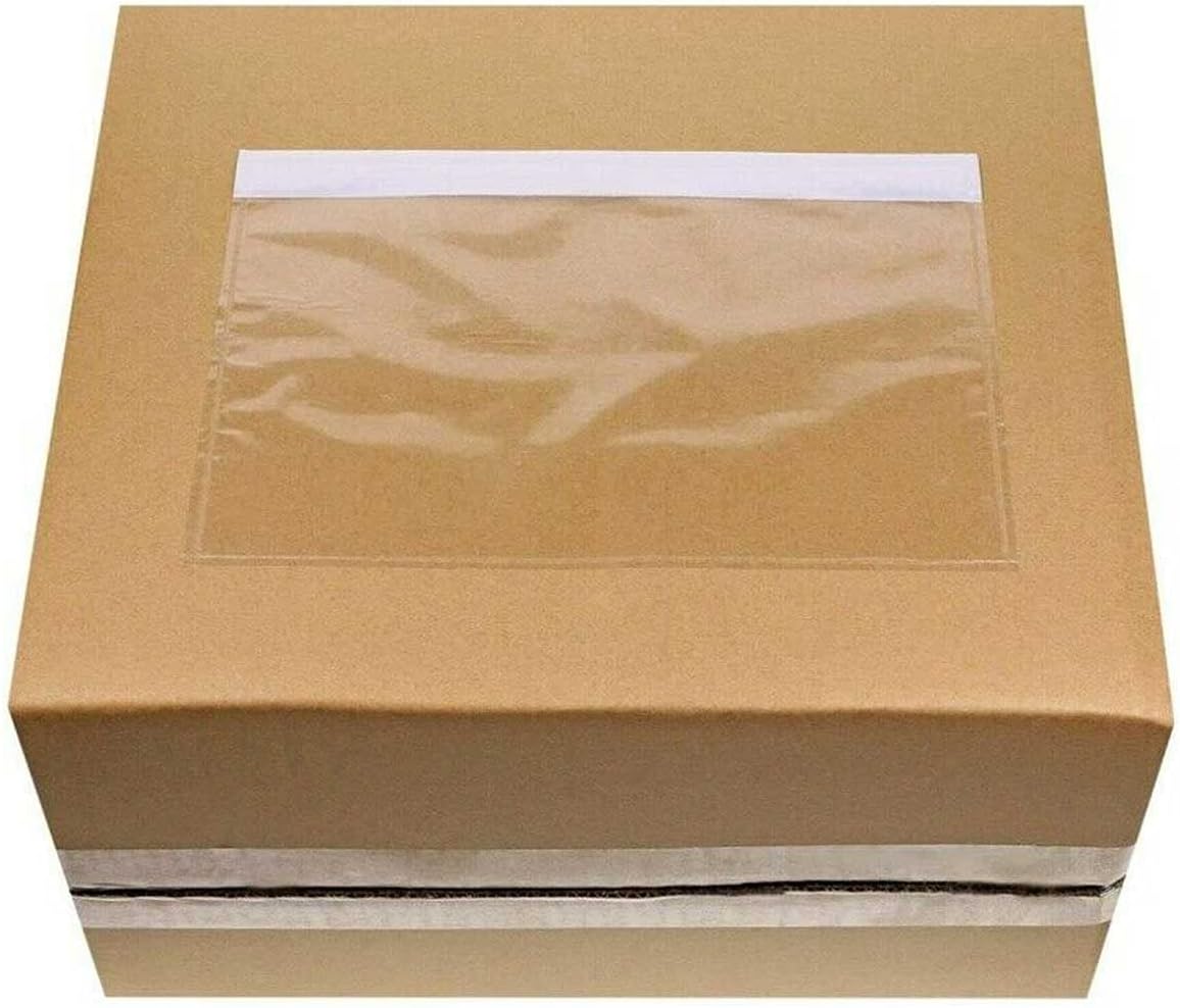 7.5'' x 5.5'' Packing List Pouches, Shipping Label Envelopes Clear Adhesive Top Loading Packing List - 50 Pack
