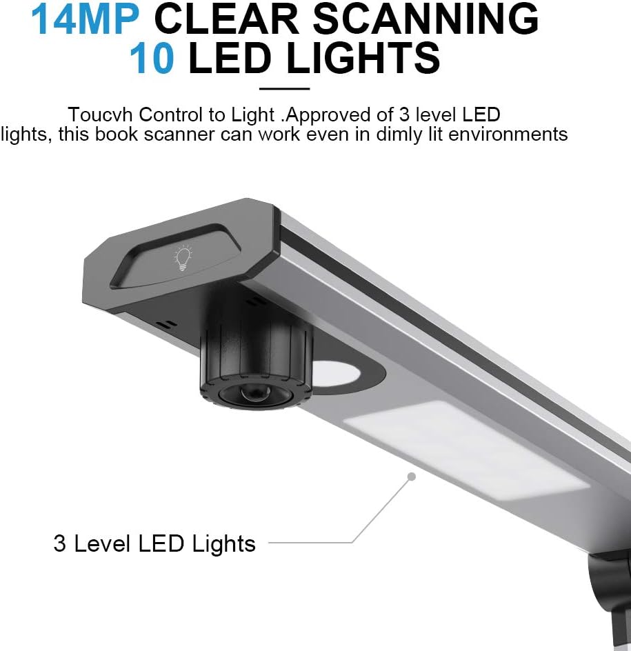 JOYUSING 14MP HD Document Scanner, Capture Size A3, Smart Multi-Language OCR, Convert to PDF/Word/Txt/Excel on Windows and PDF on Mac System