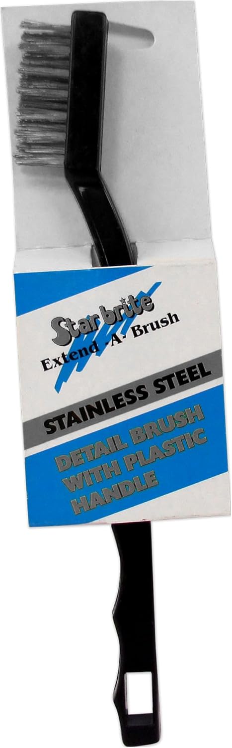 Star brite Small Detail Brush - Plastic - Brass - Stainless Steel