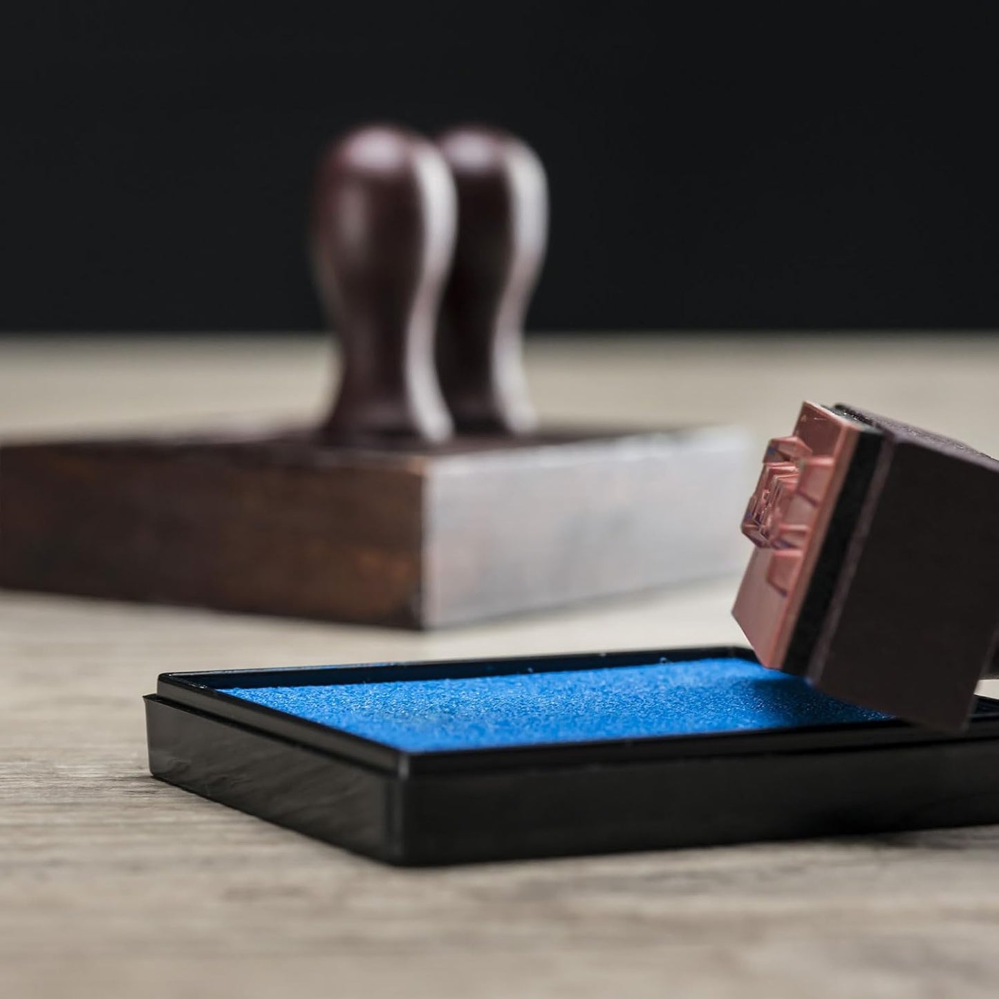 PATIKIL 3"x2" Large Stamp Pad, 2Pcs Washable Craft Ink Pad for Rubber Stamp Card Making Stamping Scrapbook Fingerprint Handprint, Black