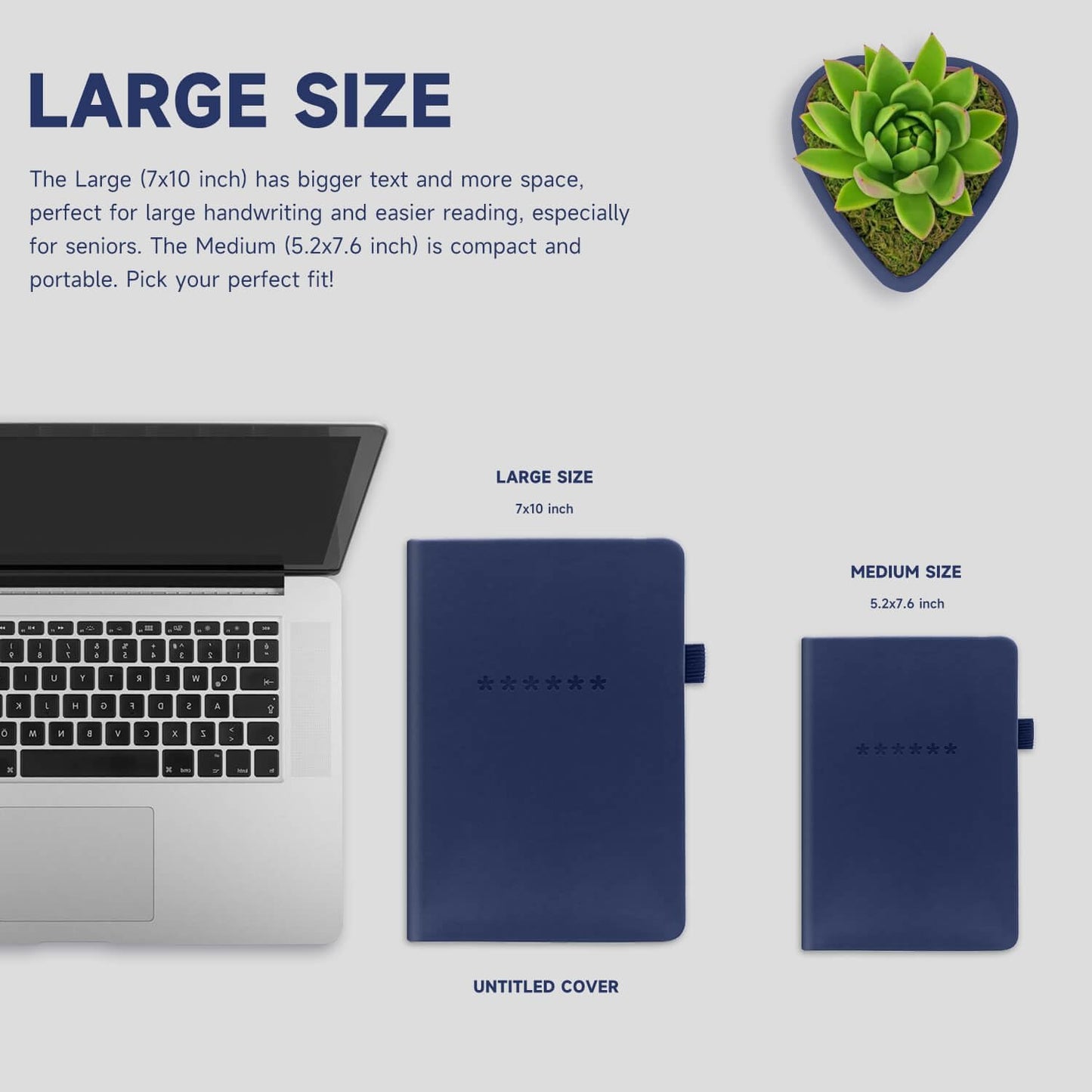 Password Book with Alphabetical Tabs – Hardcover Internet Address & Password Organizer – Password Keeper Notebook for Computer & Website – 7 x 10" Log-in Password Journal w/Thick Paper (Navy Blue)