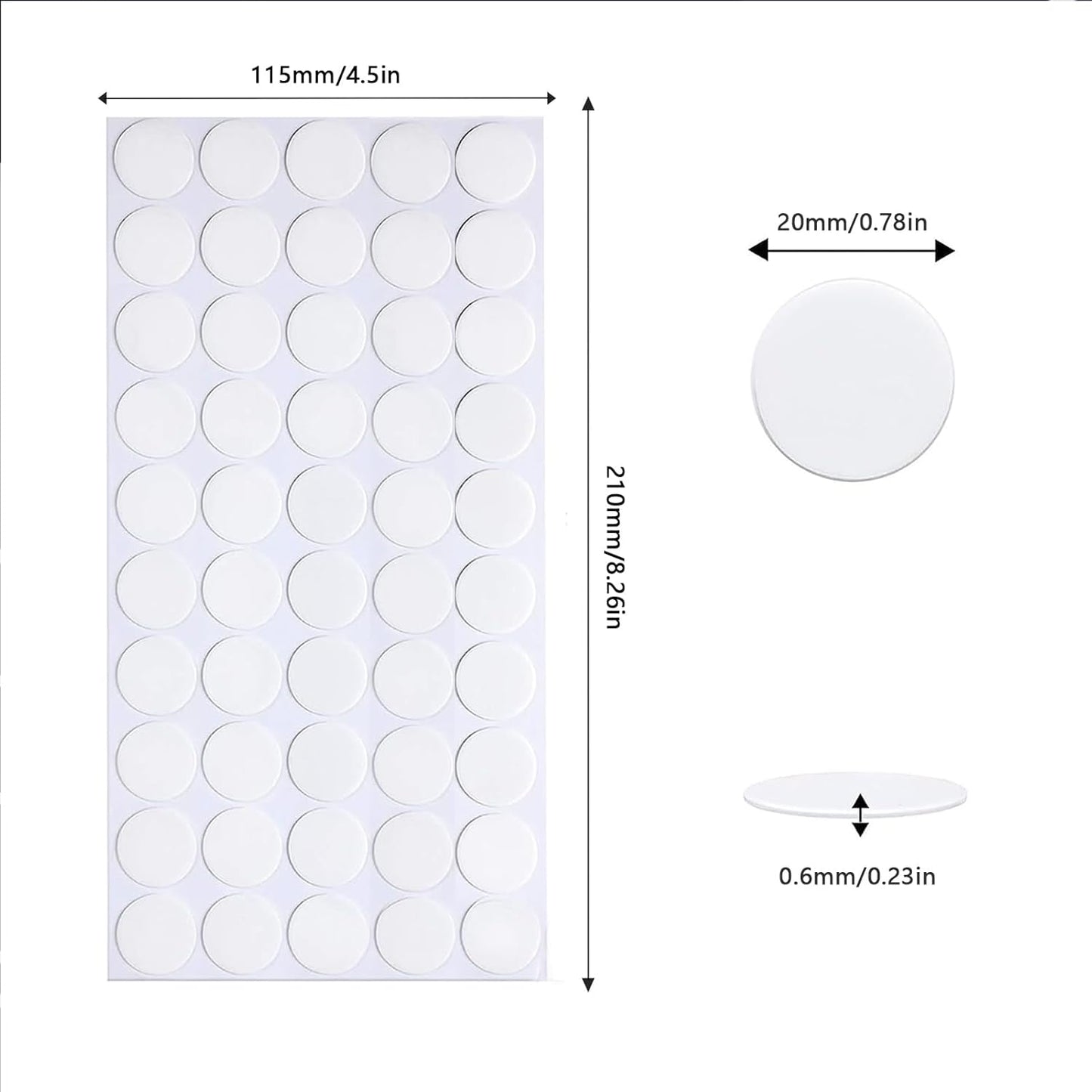 Adhesive Stick dots Two-Sided Sided Mounting Putty Stick Tack for Wall Hanging Crafts Balloons Festival Party Decorations,Clean Removable(0.78"*0.78"-500)